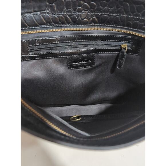 VAGABOND SHOEMAKERS Black Croc Embossed Leather Clutch Pouch Attache EUC - Picture 11 of 14